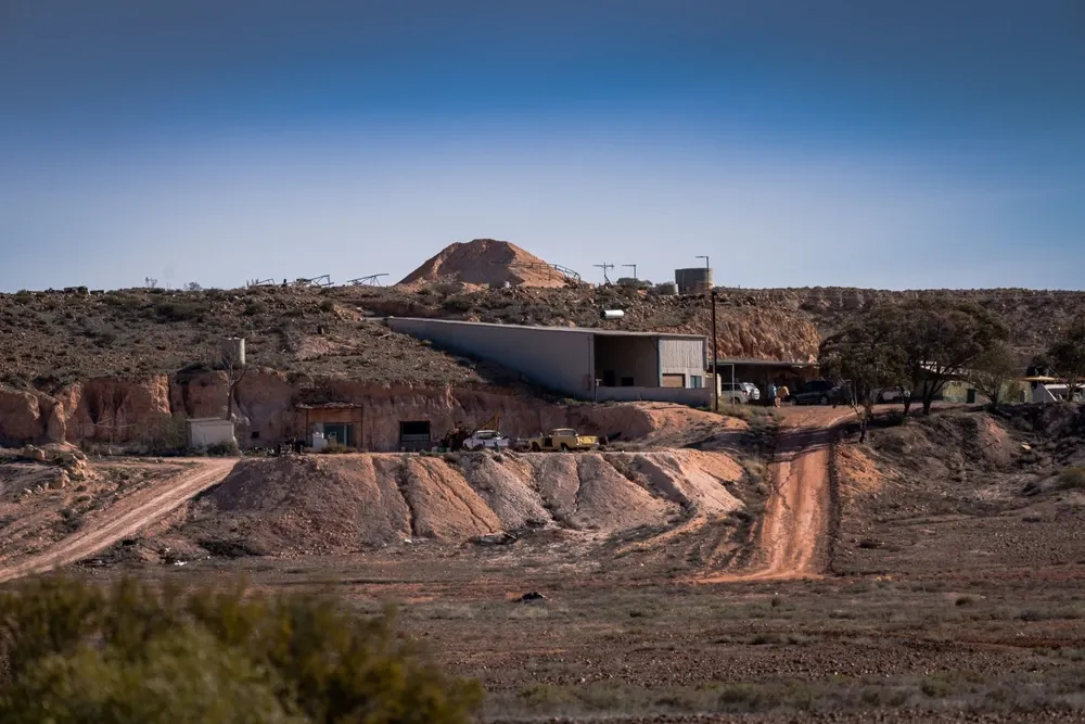 A view of underground buildings in Coober Pedy, South Australia