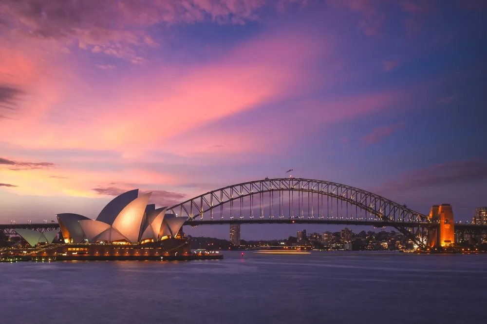sydney opera house, a multi venue performing arts centre at Sydney Harbour located in Sydney, New South Wales, Australia. It became a UNESCO World Heritage Site on 28 June 2007.